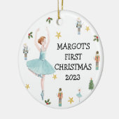 Notenkraker Eerste Kerstmis Bauble Keramisch Ornament (Links)