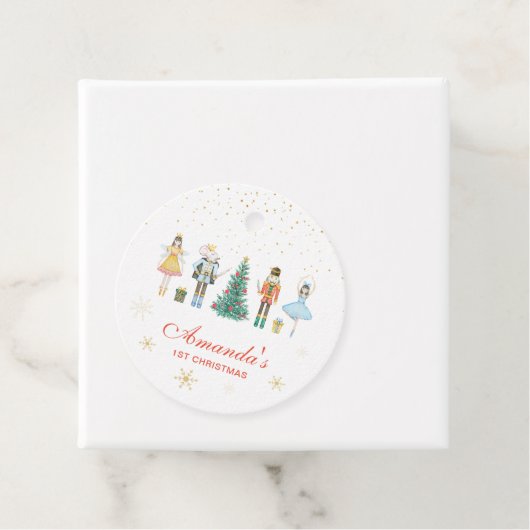 Notenkraker Eerste Kerstmis Bedankjes Labels (In situ)