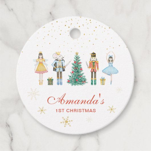 Notenkraker Eerste Kerstmis Bedankjes Labels (Voorkant)