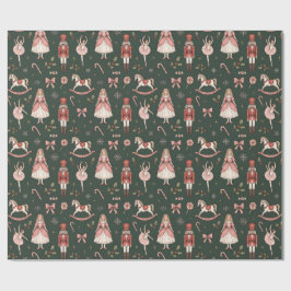Notenkraker Elegant Ballet Kerstmis Cadeaupapier
