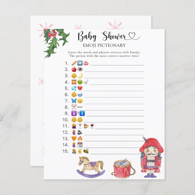 Notenkraker - emoji pictionary spel (Voorkant / Achterkant)