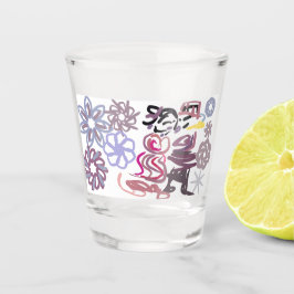 Notenkraker en ballet winter shot glas