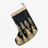 Notenkraker en Gouden Kerstbomen met Sterren Kleine Kerstsok (Achterkant (Hangend))