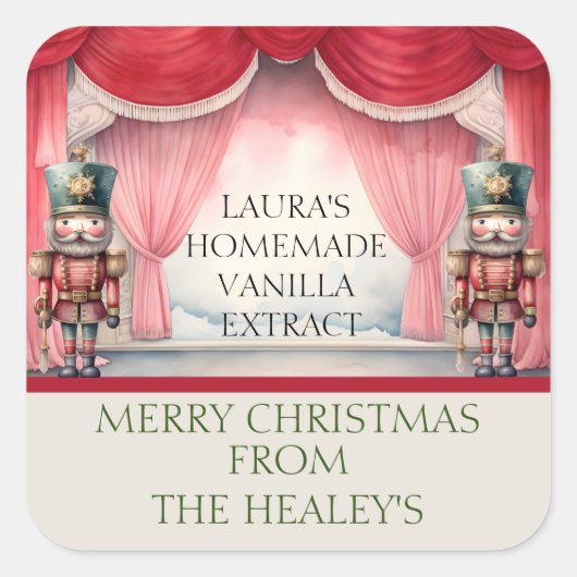 Notenkraker etiketten voor HOMEMADE VANILLE EXTRAC (Voorkant)