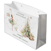 Notenkraker Fairy Story Kerstmis Gift Bag Groot Cadeauzakje (Achterkant Gekanteld)