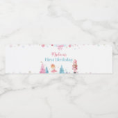 Notenkraker Fairy Verjaardagsfeestje Waterfles Lab Waterfles Etiket (Enkel label)