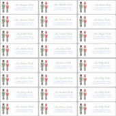 Notenkraker familie kerst Kaarten adres Sticker (Voorkant)