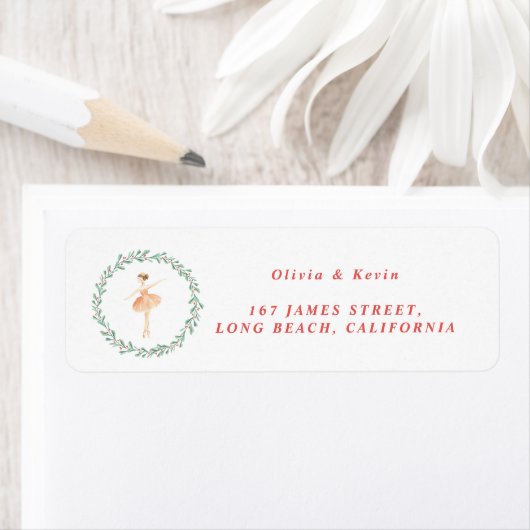 Notenkraker fee waterverf schattig kerstgeschenk etiket (Insitu)