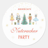 Notenkraker Feestje Ronde Sticker (Voorkant)
