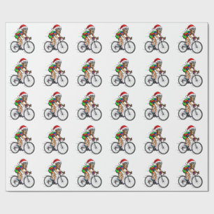 Notenkraker fietser Kerstmis Fiets Kerst Sport  Cadeaupapier