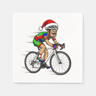Notenkraker fietser Kerstmis Fiets Xmas Sport Servet