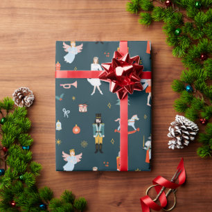 Notenkraker Folk Art Kerstmis Cadeaupapier