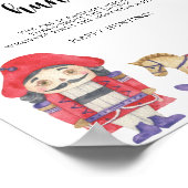 Notenkraker - fopspeen jacht baby shower spel post poster (Hoek)