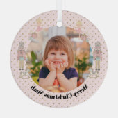 notenkraker Foto Kerst Cute Glas Ornament (Achterkant)