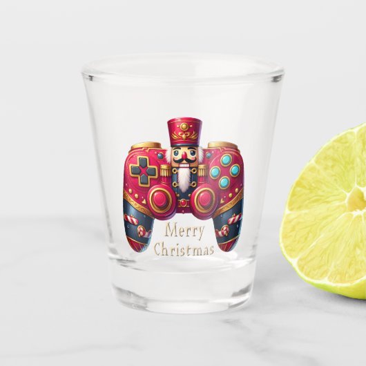 Notenkraker Game Controller Shot Glass Glas (Voorkant)