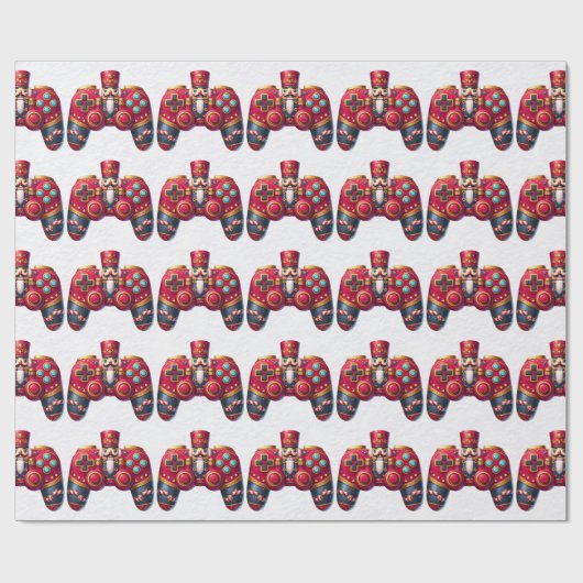 Notenkraker Game Controller Wrapping Paper Cadeaupapier (Vlak)