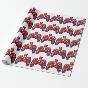 Notenkraker Game Controller Wrapping Paper Cadeaupapier