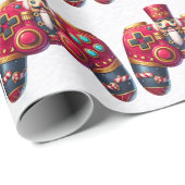 Notenkraker Game Controller Wrapping Paper Cadeaupapier (Rol Hoek)