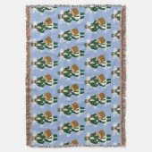 Notenkraker Geblauwd Blauw Geweven Dekbed Deken (Voorkant Verticaal)