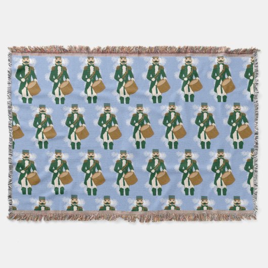 Notenkraker Geblauwd Blauw Geweven Dekbed Deken (Voorkant)