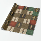 Notenkraker Glitter Schaakbord Traditioneel Cadeaupapier (Uitgerold)