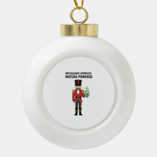 Notenkraker Goedgekeurd Matcha Powered Christmas Keramische Bal Ornament
