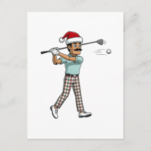 Notenkraker Golfer Vakantie Sport Kerstmis Golf Feestdagenkaart