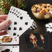 Notenkraker Goud Rood Personaliseer Naam Gift Pokerkaarten (Insitu)