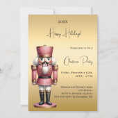 Notenkraker gouden kerstfeest kaart (Voorkant)