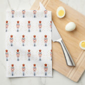 Notenkraker Gouden Sterren Feestelijke Vakantie Theedoek (Quarter Fold)