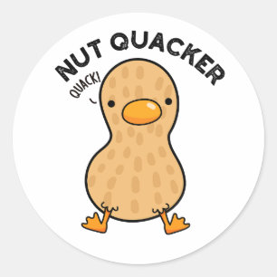 Notenkraker Grappige Pinda Woorden  Ronde Sticker