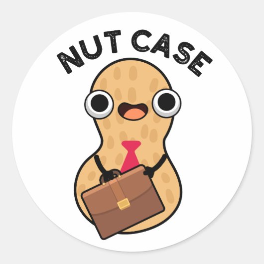 Notenkraker Grappige Pinda Woordspelingen Ronde Sticker (Voorkant)