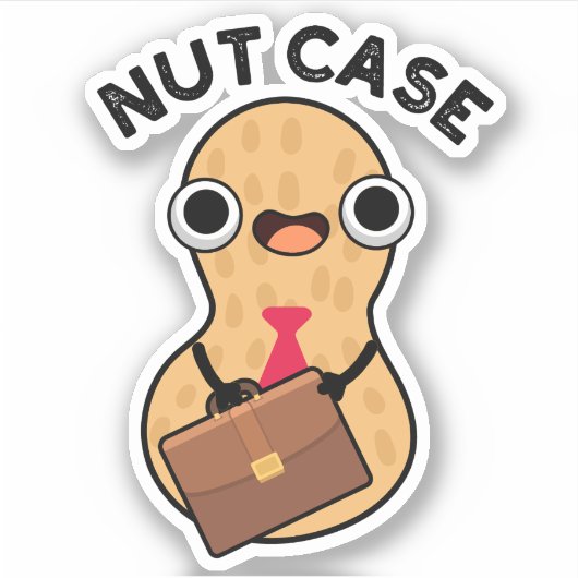 Notenkraker Grappige Pinda Woordspelingen Sticker (Voorkant)