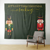 Notenkraker Green Christmas Photo Booth Achtergron Wandkleed (In Situ (horizontaal))