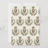 Notenkraker Groen Elegant Kerstfeest Kaart (Achterkant)