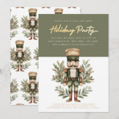 Notenkraker Groen Goud Elegant Vakantiefeest Kaart (Voorkant / Achterkant)