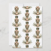 Notenkraker Groen Goud Kerstfeest Kaart (Achterkant)