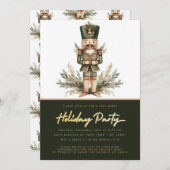 Notenkraker Groen Goud Kerstfeest Kaart (Voorkant / Achterkant)