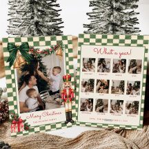Notenkraker Groene Strik Familie Foto Kerstmis