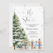 Notenkraker Hij of Zij Winter Geslacht Onthullen Kaart (Voorkant)