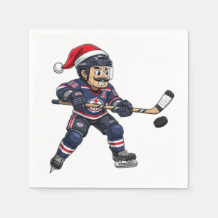 Notenkraker Hockey Atleet Wintersport Kerstmis Servet