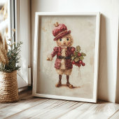 Notenkraker Holly Berries Schilderen Kerstkunst Poster