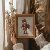 Notenkraker Holly Berries Schilderen Kerstkunst Poster