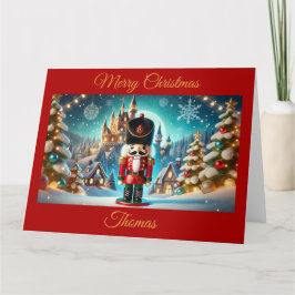 Notenkraker in een Fantasy Christmas Village Kaart