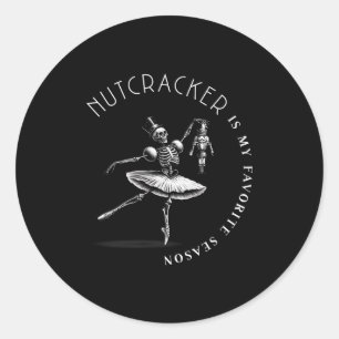 Notenkraker Is Mijn Favoriete Seizoen Ballet Skele Ronde Sticker