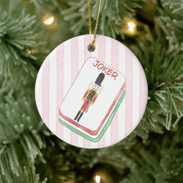 Notenkraker Joker Mahjong Kerstmis Keramisch Ornament