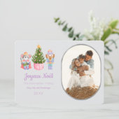 Notenkraker Joyeux Noël Foto Wenskaart Kaart (Staand voorkant)