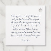 Notenkraker karakters vakantie gunst tag bedankjes labels (Achterkant)