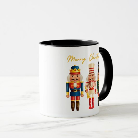 NOTENKRAKER KERAMISCHE MOK, VROLIJKE KERSTKOFFIE M MOK (Voorkant rechts)