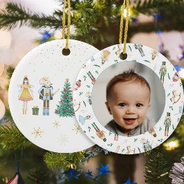Notenkraker Kerst Baby Foto Keramisch Ornament